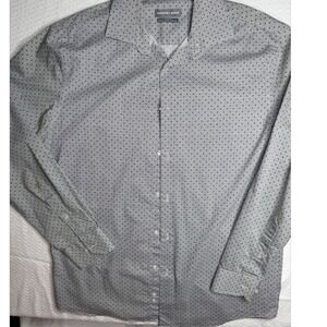 Geoffrey‎ Beene Mens Slim Fit Stretch Flex Collar Dress Shirt Medium Gray